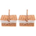 thumbnail image 3 of 2 Count Handle Outdoor Picnic Basket Wedding Decoration Accessory Shopping, 3 of 8