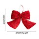 thumbnail image 3 of Christmas Velvet Bow Ornament Red Flocking | Classic Wide-Loop Tree Topper or Gift Decor | High-Density Cloth | Soft Matte Finish | Easy-Hang Loop | Lightweight | Multiple Sizes 31x23x6cm, 3 of 6