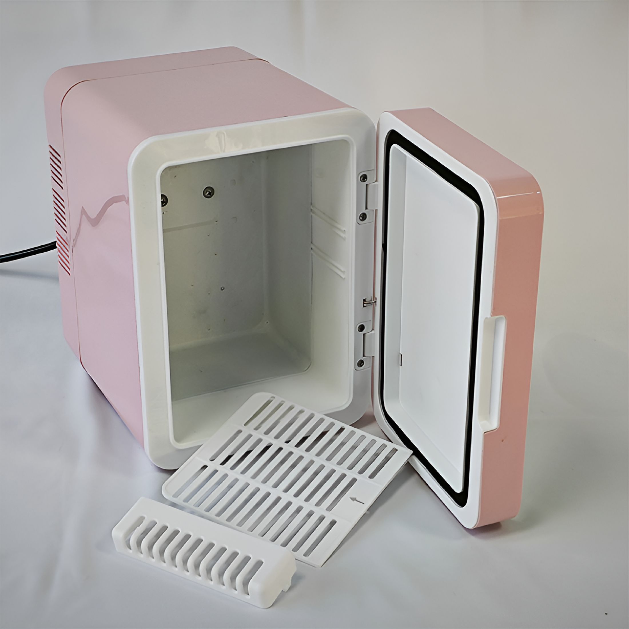 HIBIBUD 2026 New 4L Mini Portable Refrigerator with Built-In Lighting - Compact Fridge for Beauty Products,Food,And Beverages Storage in Cars,Student Dormitories,And Home