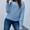 Blue, variant on Babysbule Plus Size Womens Sweaters Women's Fashion And Winter Casual Round Neck Long Sleeve Solid Color Sweater Tops Blouse Women's Fashion