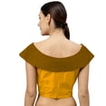thumbnail image 3 of eloria Women's Blouse Boat Neck Filler Multicolor Sleeveless Top Color: Gold & Brown | Size: 40, 3 of 5
