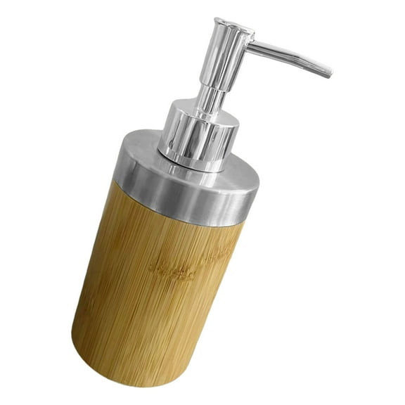 Bathroom Soap and Shampoo Dispenser Lotion Bottle 1 Set Bamboo Style