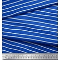 thumbnail image 2 of Soimoi Blue Cotton Voile Fabric Vertical Stripe Print Fabric by the Yard 42 Inch Wide, 2 of 3