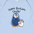 thumbnail image 3 of Inktastic Happy Birthday, Uncle Cute Penguins Baby Romper Coveralls, 3 of 4
