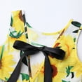 thumbnail image 7 of Zhuashum Flower Girl Dress 2-3 Years Sleeveless Skirt Baby Sunflower Kids Printed Princess Toddler Dresses Sweet Playsuit White, 7 of 7