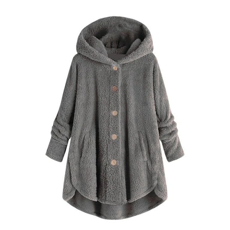 Womens 2025 Winter Coats Bed Jacket Plus Size Fuzzy Fleece Coat