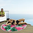thumbnail image 4 of Pvdgvd Tropical Fruit Circular Beach Towel Extra Large Microfiber Towels Super Absorbent Quick Drying Oceanic Pool Blanket Towel For Kids Adults D, 4 of 5
