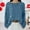 Blue, variant on Womens Shirts Sequin Top Blue Long Sleeve Sparkle Shirt Glitter Tops Sequin Holiday Tops Holiday Outfits for Women