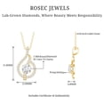 thumbnail image 4 of Rosec Jewels - Lab Grown Diamond Leaf Pendant (EF-VS Quality) - Minimalist Necklace with Chain, 10K Yellow Gold, 4 of 6
