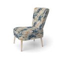 thumbnail image 3 of Designart "Lacy Tropics" Blue Tropical Upholstered Accent Chair - Tropical Arm Chair For Living Room, 3 of 5