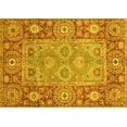 thumbnail image 1 of Ahgly Company Machine Washable Indoor Rectangle Oriental Yellow Traditional Area Rugs, 8' x 10', 1 of 4