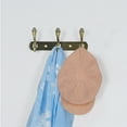 thumbnail image 5 of Uxcell 3 Hooks 9.6" Rack Wall Mounted Coat Hooks Plating Finish Zinc Alloy Bronze 1pcs, 5 of 7