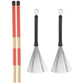 thumbnail image 4 of Durable Retractable Drum Stick Brush Set, Metal Percussion Accessories, for Instrument Music Lovers Home Beginner, 4 of 7