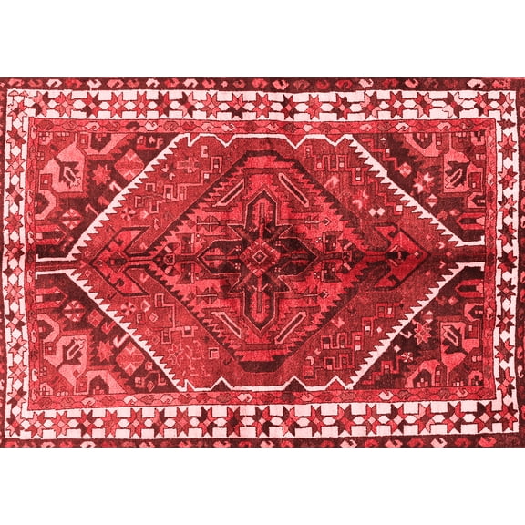 Ahgly Company Indoor Rectangle Persian Red Traditional Area Rugs, 5' x 7'