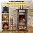 thumbnail image 2 of Chimney Sweep Kit, Chimney Brush Kit with 12 Nylon Flexible Rods and 2 Brush Head, Rotary Chimney Cleaning Kit Driven by Drill, Chimney Brush Rod Kit for Sweeping Fireplace, 2 of 3