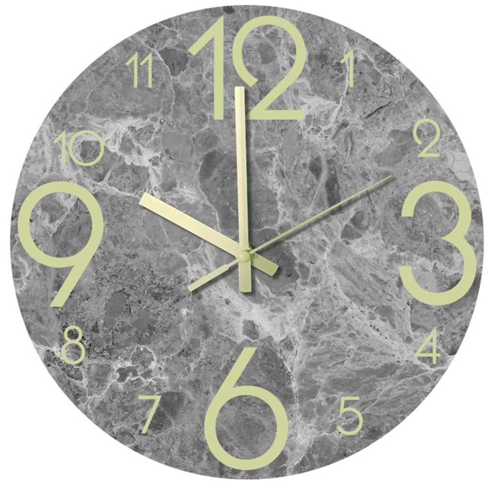 Quartz Needle Hanging Watch Wooden Number Wall Clock For Living Room