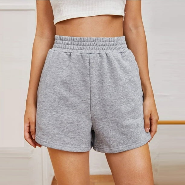 Womens Sweat Shorts Summer Casual High Waisted Athletic Shorts Comfy Lounge  Gym Shorts Running Shorts with Pockets