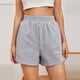 thumbnail image 1 of ICHUANYI ClearanceWomen Casual Summer Elastic Waist Sports Loose Solid Short Pants(Gray, M) ICHUANYI WER20232080502992, 1 of 9