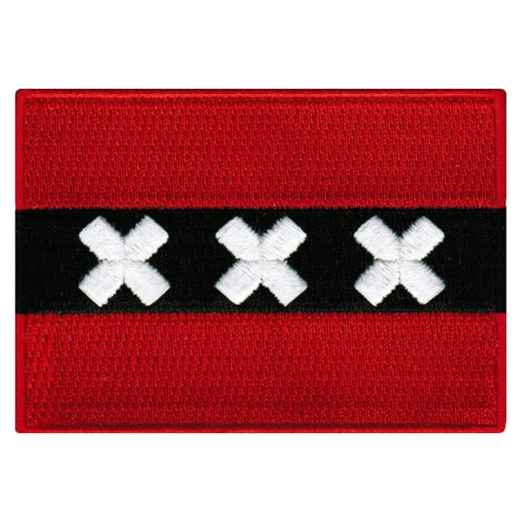 Amsterdam Flag Embroidered Iron-on Patch