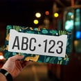 thumbnail image 4 of 1 Pcs Jungle Leopards and Foliage License Plate Frame,License Plate Cover for Car Decorative Parts,Aluminum License Plate Bracket Holder Rust-Proof for US Standard Car, 4 of 8