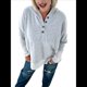 thumbnail image 3 of Sudaderas Oversize para Mujer, Sudaderas de Larga con Botones y Cuello Henley, Ropa de Otoño A . Gris M, 3 of 6