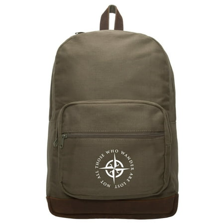 LOTR Not All Those Who Wander Are Lost Teardrop Backpack with Leather