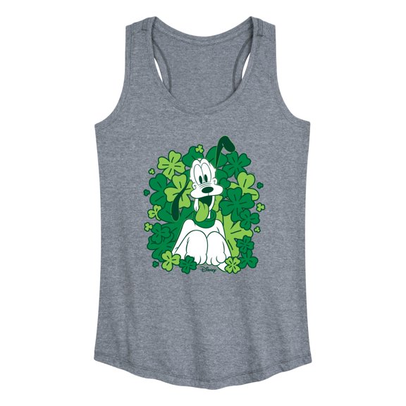 Disney - Pluto Shamrocks - Women's Racerback Graphic Tank