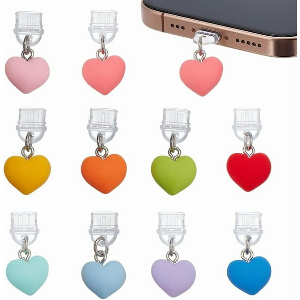 10 tapones antipolvo para puerto USB-C, compatibles con la mayoría de teléfonos con puerto tipo C.