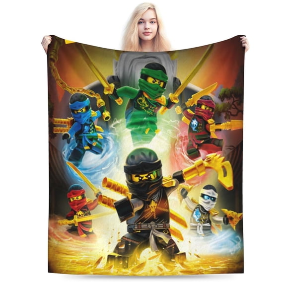 Blanket Ninjago Cartoon Ultra-Soft Micro Fleece Blanket Cozy Blanket Thick Warm Plush Throw Blanket Sofa Cushion, Warm Flannel Blanket For Living Room Bedroom 60"X50"