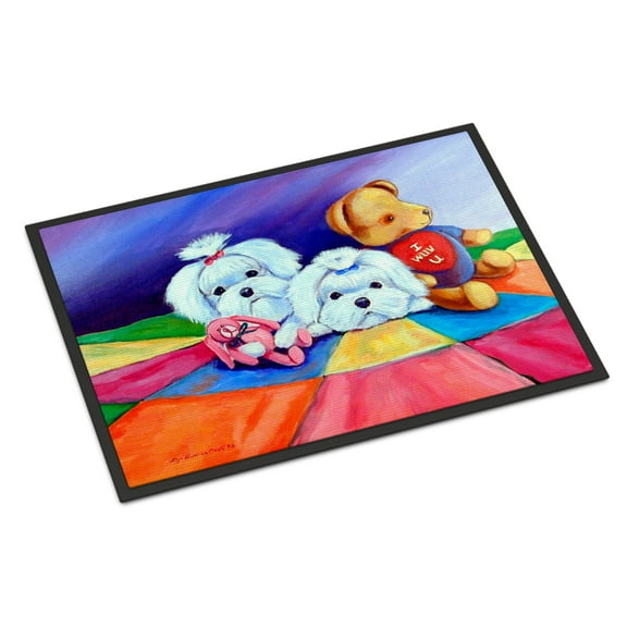 Carolines Treasures 7515MAT Maltese Doormat 18x27 27"L x 18"W multicolor