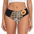 thumbnail image 1 of Fotbe Sunflower Gnomes 4 Calzones Estampados para Mujer – Ropa Interior de Algodón, Cómoda, Suave y Elástica-4X-Large, 1 of 6