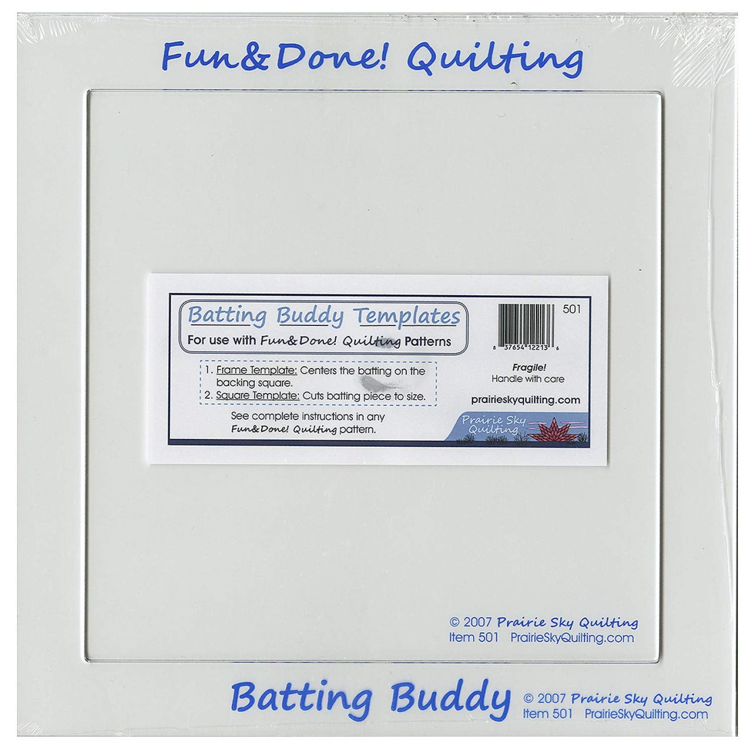 Prairie Sky Quilting Fun & Done Batting Buddy Template Set Walmart