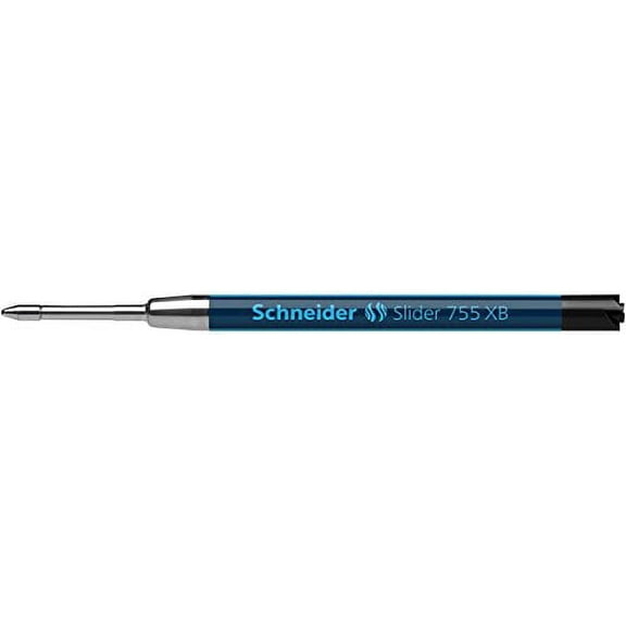Schneider 77341 Slider 755 Ballpoint Pen Refill (ViscoGlide Technology, Indelible, Line Width XB), Pack of 1, Black