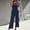 Navy, variant on Ichuanyi Womens Jumpsuits, Women's Fashion Solid Single Shoulder Strap Sleeveless Packets Jumpsuit
