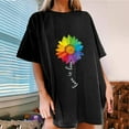 thumbnail image 2 of Midsumdr Pride Shirt Women Funny Skeleton and Rainbow Print T Shirt Love Letter Print Tees LGBT Equality Shirts Summer Casual Short Sleeve Tops Gay Pride Stuff, 2 of 9