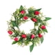 thumbnail image 1 of Guirnalda floral artificial de tulipanes y follaje para la puerta principal, ideal para decorar el porche o el jardín. Corona floral realista para la entrada, la pared o la chimenea., 1 of 5