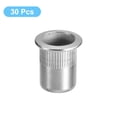thumbnail image 3 of Unique Bargains 3/8-16 Écrous de Rivet, 30 Pack 30 Écrous d'Insertion Filetés à Tête Plate en Acier Inoxydable pour Métal, Plastique, 3 of 5