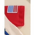 thumbnail image 6 of vera natura Boys 4th of July Shorts Sets Short Sleeve Letter Embroidery Tops Solid Color Drawstring Shorts Sets, 6 of 9