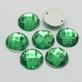 thumbnail image 4 of U8MO 100 Blue Flatback Acrylic Rhinestone Round Sewing Button 14mm Sew on beads, 4 of 6