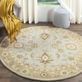 thumbnail image 3 of SAFAVIEH Antiquity Ingram Traditional Bordered Wool Area Rug, Light Blue/Sage, 4'6" x 6'6" Oval, 3 of 9