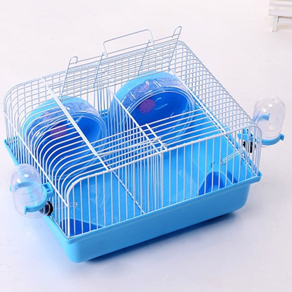 ULTNICE ferret cages indoor Hamster Cage Iron Wire Blue Multi-functional Pet Care 1Set