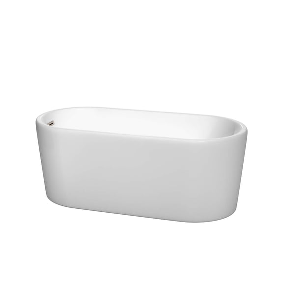 wyndham collection ursula 59'' x 27.5'' freestanding soaking bathtub