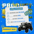 thumbnail image 4 of Xuanlur 12V Ride on Electric Truck Car for Kids, 12V Kids Electric Vehicles w/ Remote Control, 4 Wheel Suspension, USB, Bluetooth, Power Display, Battery Powered Ride on Toys for Boys Girls (Black), 4 of 8