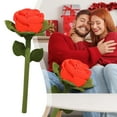 thumbnail image 4 of Simulation Plush Toys Rose Giant Plush Flower Bendable Stems Stuffed Flowers Valentine's Day QiXi Confession Roses Gifts for Her, 4 of 6