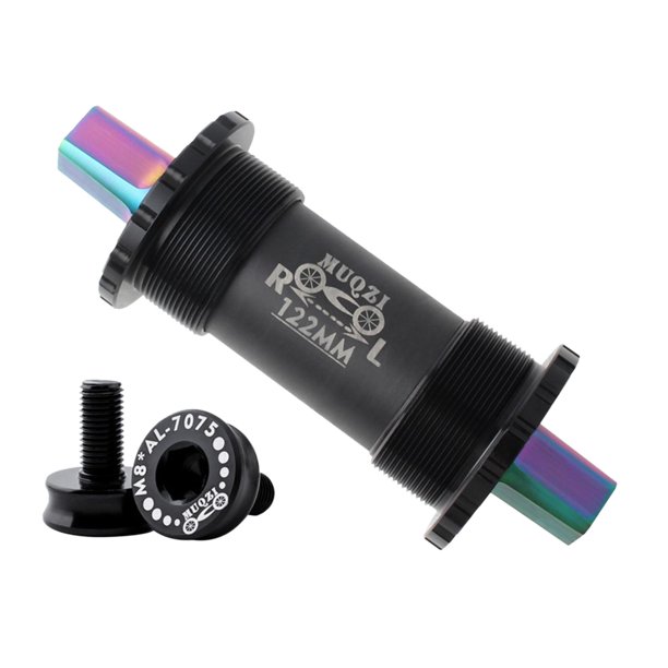 Soporte inferior cuadrado Soporte inferior cuadrado para bicicleta de montaña Road Bike (68MM) 122 mm negro kusrkot Soporte inferior de bicicleta