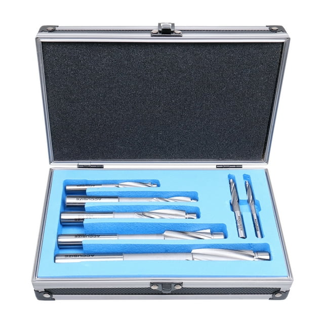 Accusize - PREMIUM Metric PH.S.S. Solid Cap Screw Counterbore Set, 3 Flute, Straight Shank, 7 Pcs/Set, #509S-007M