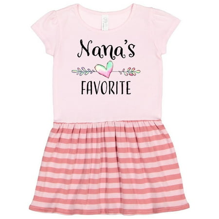 

Inktastic Nana s Favorite- Heart Grandchild Gift Toddler Girl Dress