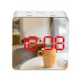 thumbnail image 1 of Reloj Digital De Superficie De Espejo Con Pantalla De Tiempo Led Snooze Detección De Temperatura De Humedad Moyic HA025231-03, 1 of 7