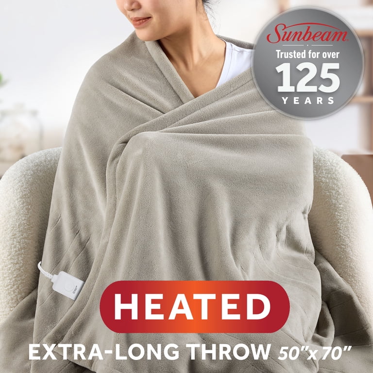Sunbeam Heated Electric Microplush Throw Blanket 50 x 70 in photo 2