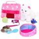 thumbnail image 1 of Sophia's White Plush Kitty Cat and Accessories Set with Leash, Food Bowl, Comb, Toy Ball, Toy Mouse, Bed, Blanket, and Carrier for 18 Dolls, 1 of 5